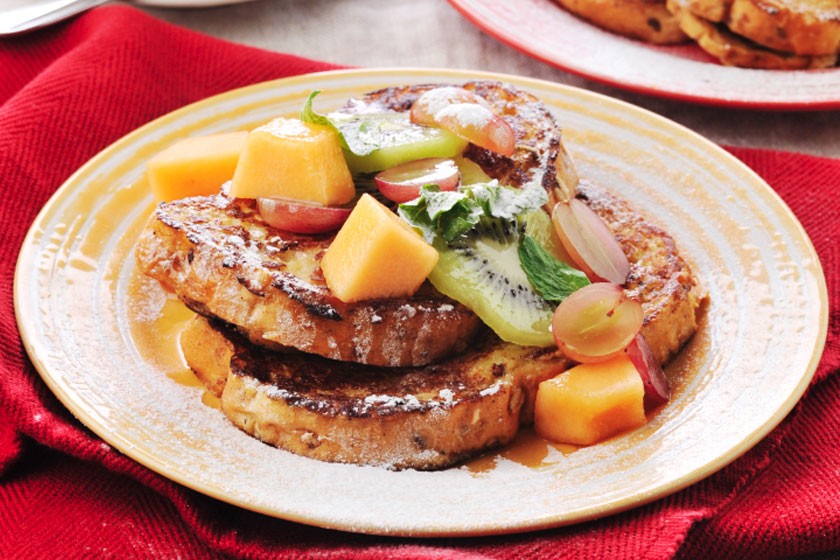 Whole Wheat French Toast with Fresh Fruits