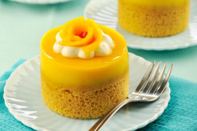 Mango Jelly Layered Cake