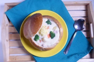 Cheesy and Creamy Vegetable Chicken Chowder