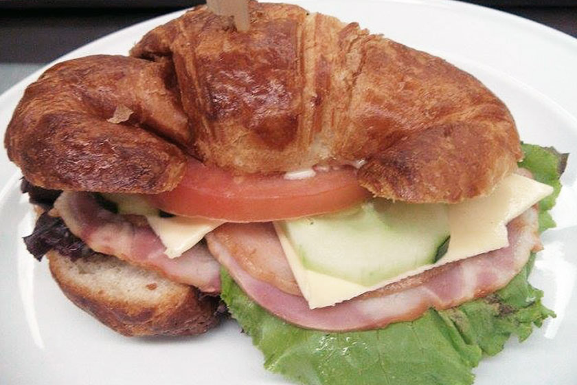 Croissant with Canadian Ham