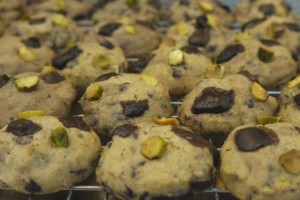Dark Chocolate Pistachio Sea Salt Cookies
