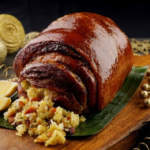 Lechon Belly with Bacon Saffron Rice Stuffing