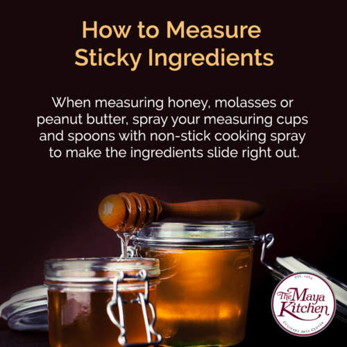 How To Measure Sticky Ingredients | Online Recipe | The Maya Kitchen