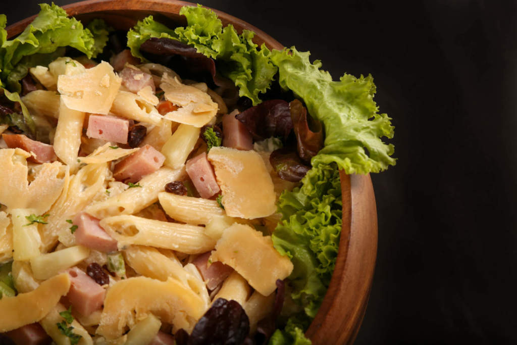 Jamon And Queso De Bola Penne Pasta Salad