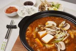 Kimchi Mushroom Stew | Online Recipe | The Maya Kitchen
