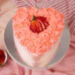 Luscious Pink Rose Layer Cake