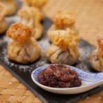 Sweet Red Bean Paste Fried Pouch Dumplings