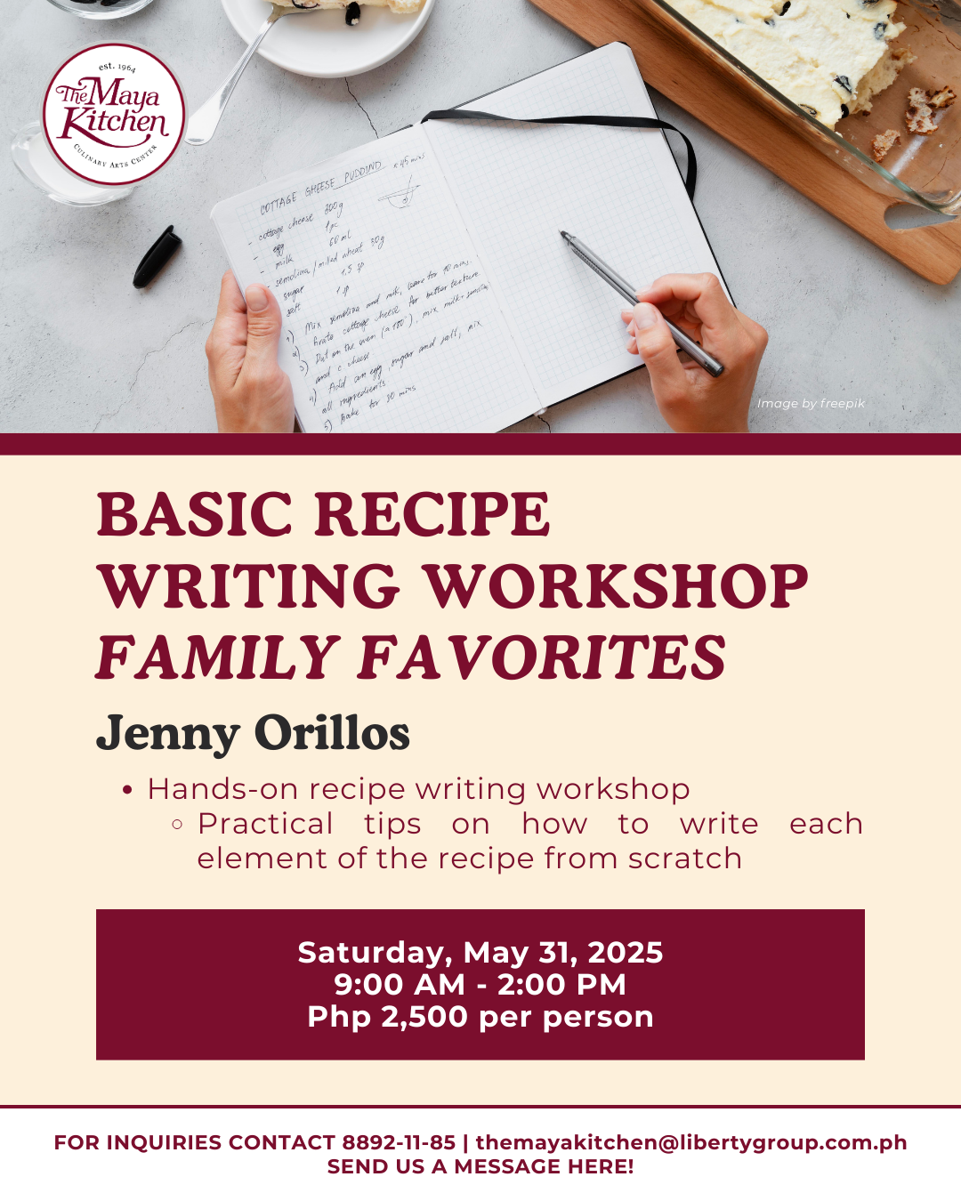 BASIC RECIPE WRITING WORKSHOP FAMILY FAVORITES