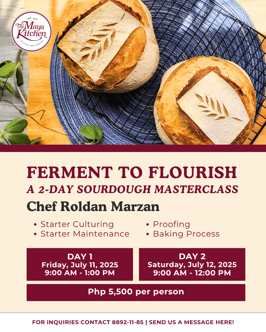 Ferment To Flourish: A 2-day Sourdough Master Class