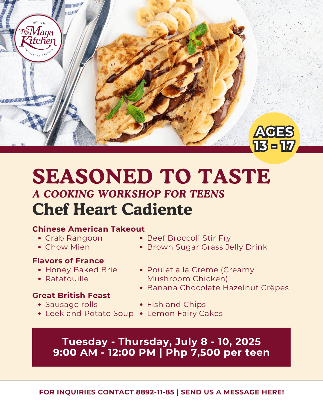Seasoned To Taste: A Cooking Workshop For Teens (Ages 13 To 17)